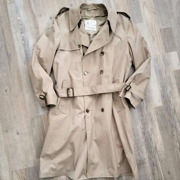 London Fog Other - Vintage London Fog Main Coats Fleece Lined Trench Coat Mens Size 42Long